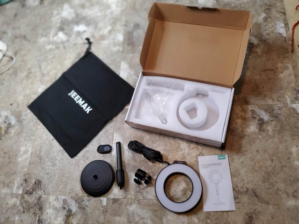 Jeemak PC46 6-Inch Selfie Ring Light with Stand
