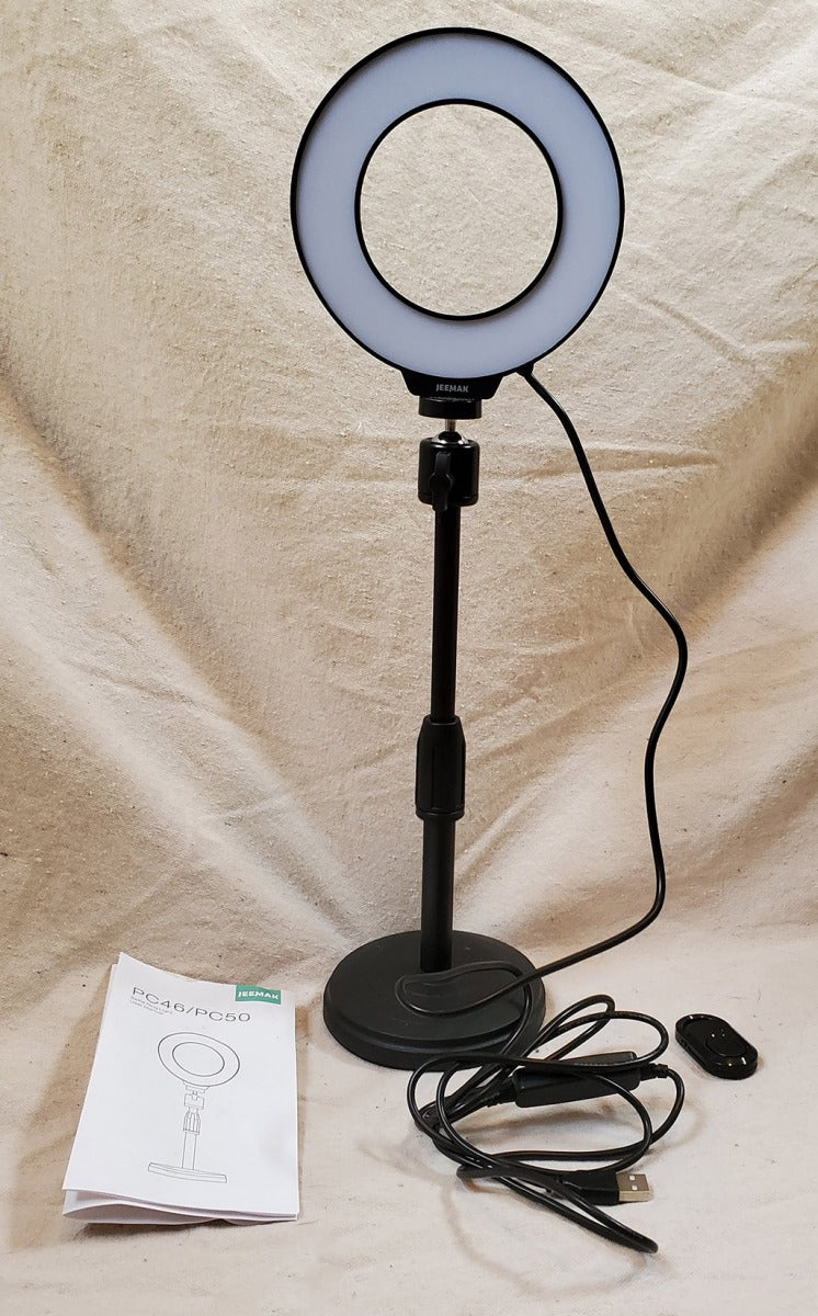 Jeemak PC46 6-Inch Selfie Ring Light with Stand