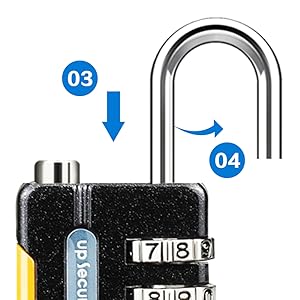 Worve 2 Pack Combination Lock 4 Digit Outdoor Waterproof Padlock