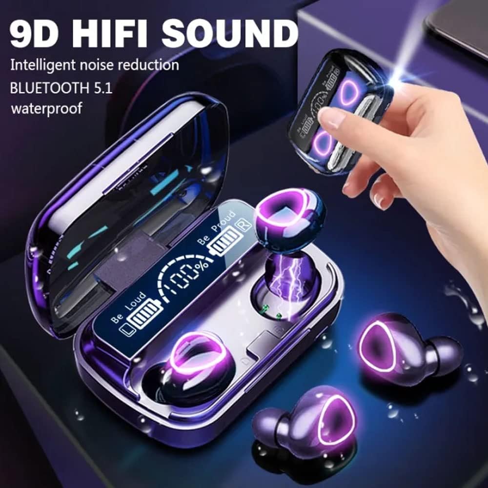 Wireless Earbuds Bluetooth 5.1,HiFi Stereo with Mic