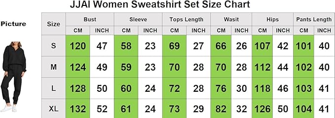 JJAI Sweatsuit Set for Women half Zip Sweatshirt Jogger Pants with Pockets