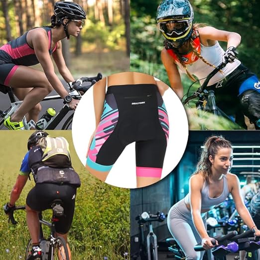 Women's Cycling Bike Shorts 3D Padded with Pocket