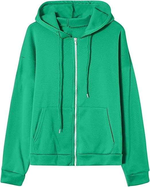AoMoon Women Half Zip Oversized Sweatshirts Long Sleeve Drop Shoulder