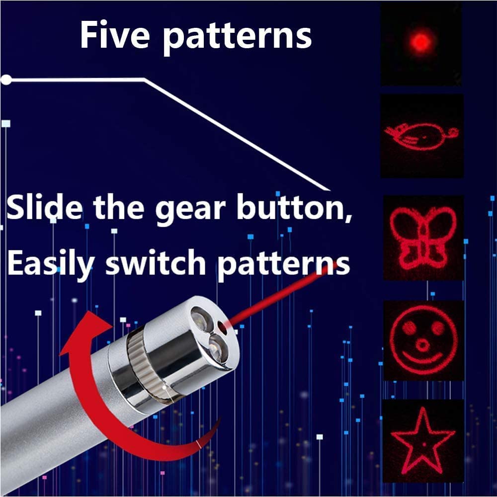 Multi Pattern LED Pointer Light Interactive Kitten Toy