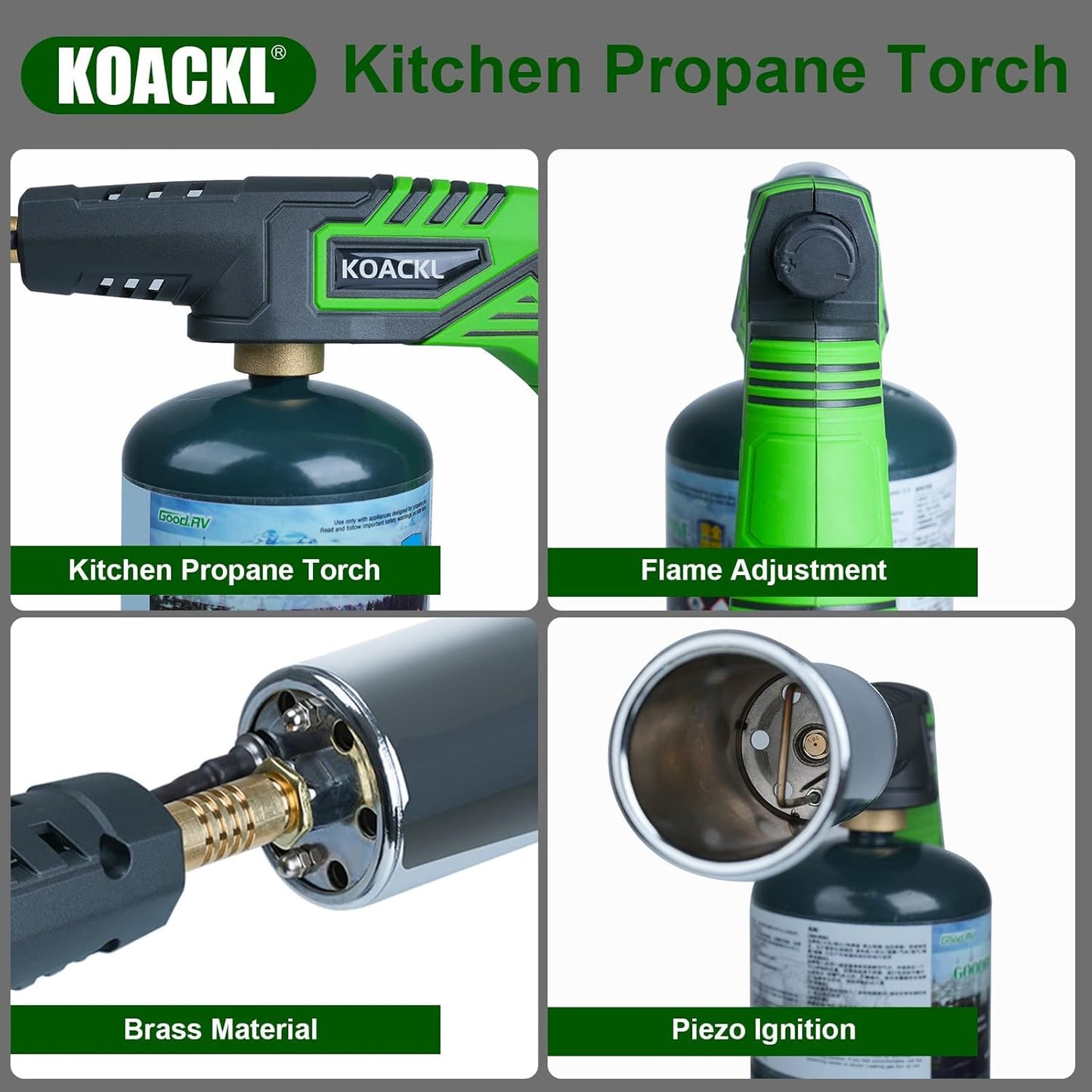 Koackl Powerful Propane Torch Head with Igniter, Gas Welding Equipment