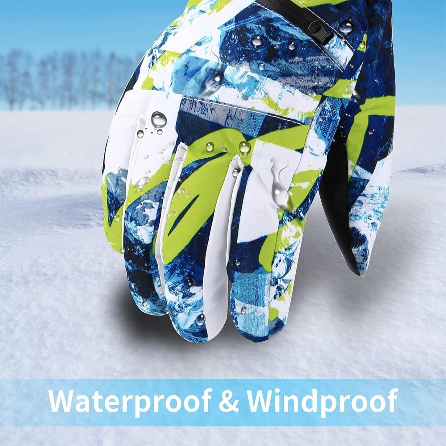 Ski Gloves,Waterproof Warm Touchscreen
