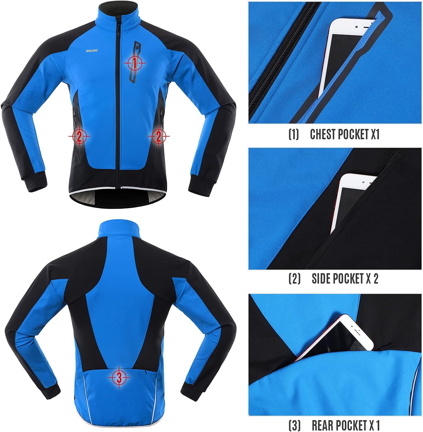 Thermal Fleece Men Cycling Jacket