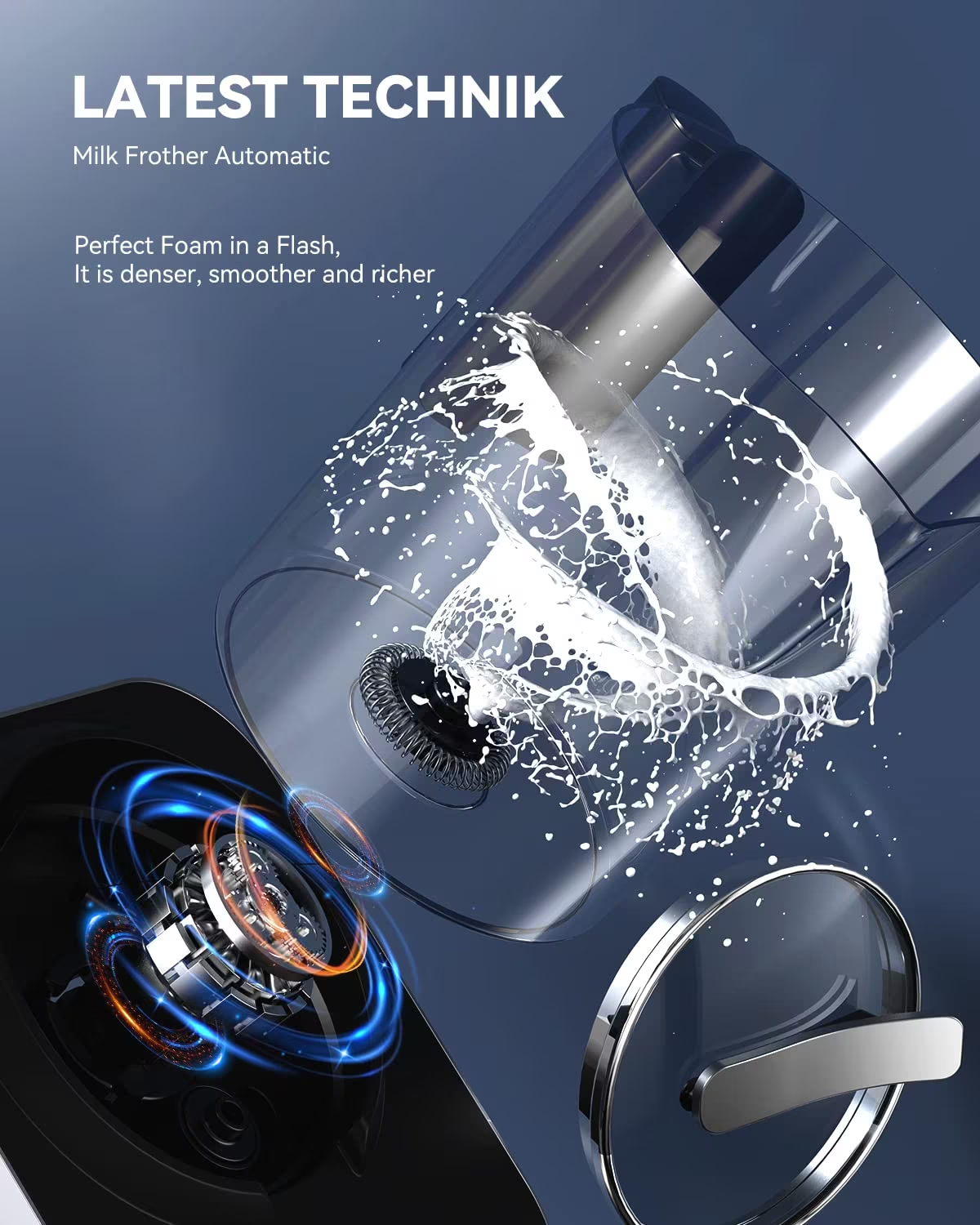 Wamife 4 in 1 Detachable Milk Frother and Steamer