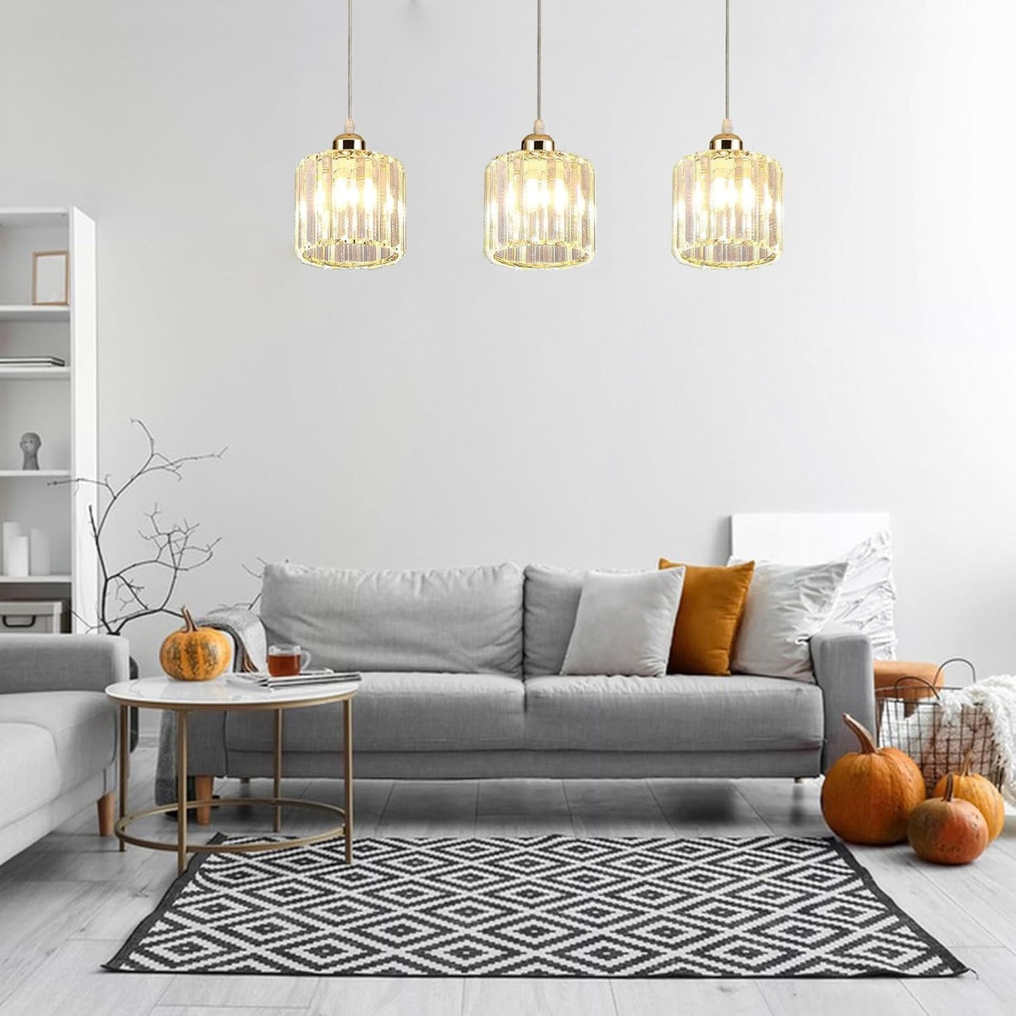 Crystal Chandeliers Sputnik Ceiling Light Black Flush Mount Ceiling Small Bathroom Chandelier Modern Hallway Pendant Light Fixtures (Gold)