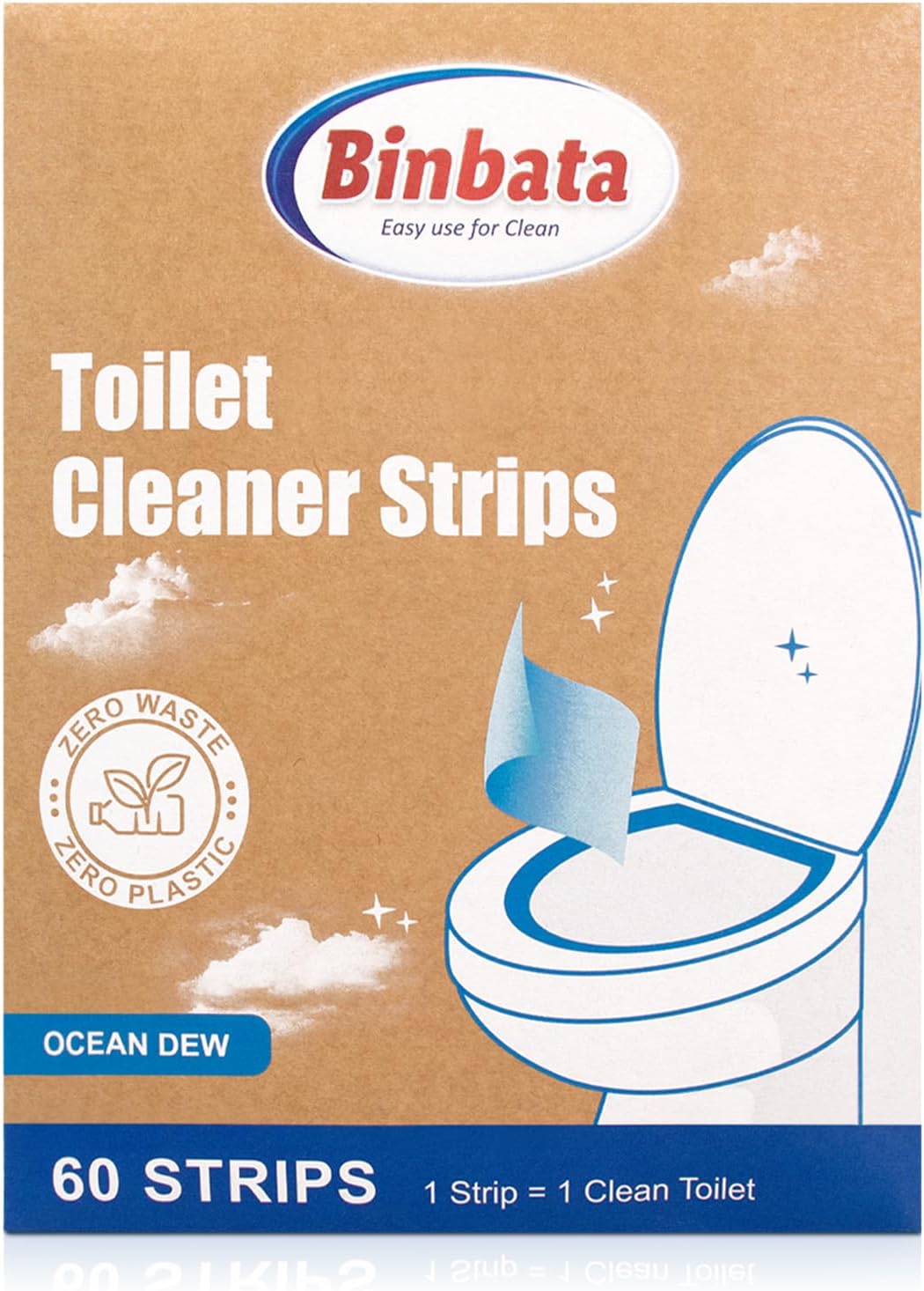 Eco Friendly Toilet Cleaner Sheets - Plastic Free Biodegradable Septic Safe