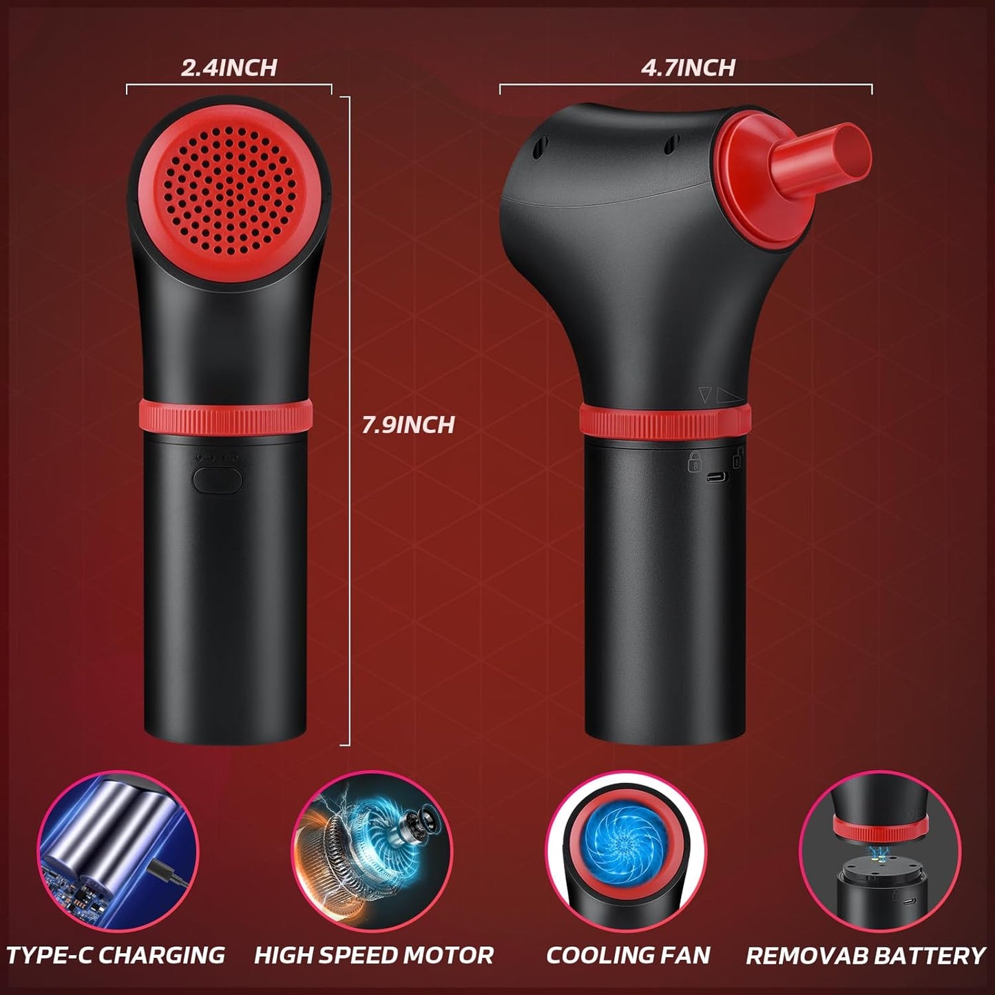 Compressed Air Duster 51000 RPM Rechargeable
