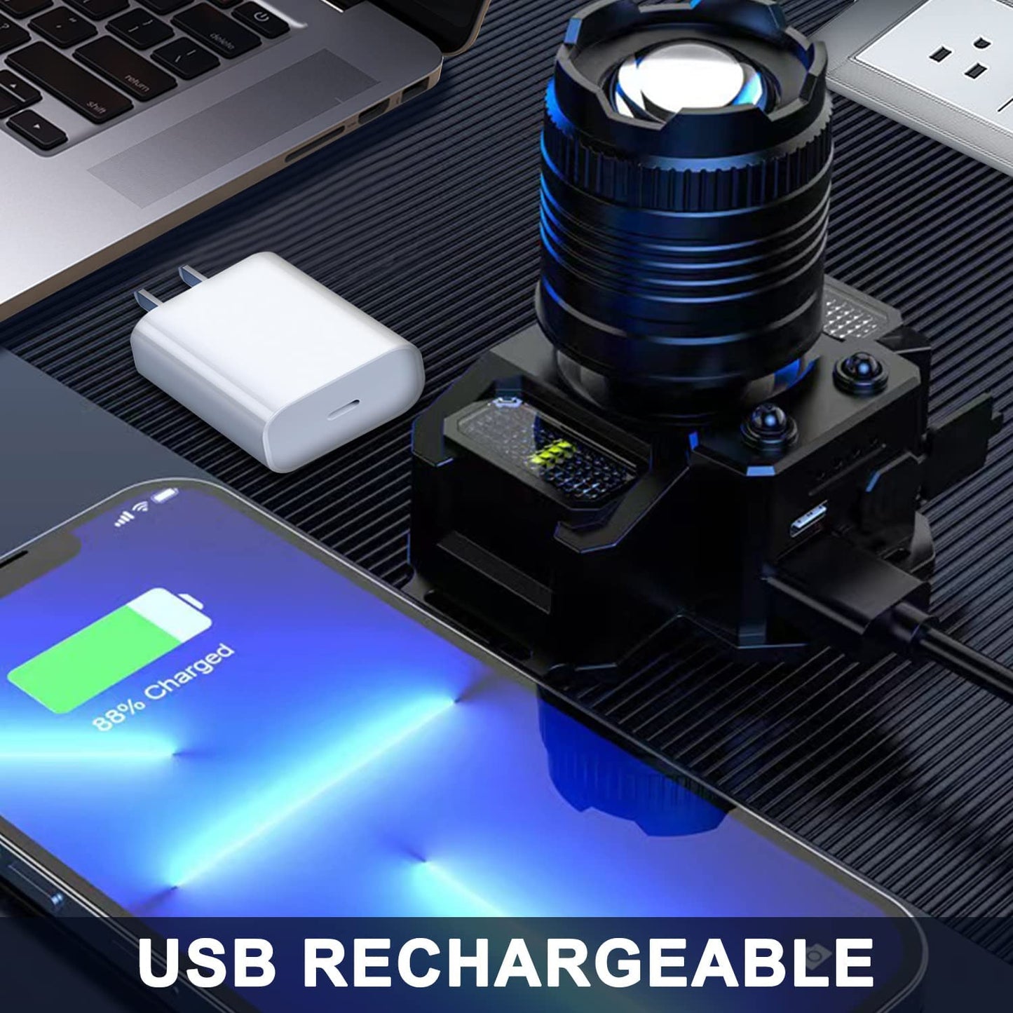 6 in 1 Rechargeable Headlamp