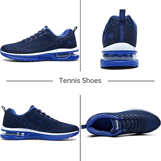 QAUPPE Men's Air Running Shoes – Lightweight Athletic Sneakers for Running, Tennis & Trail