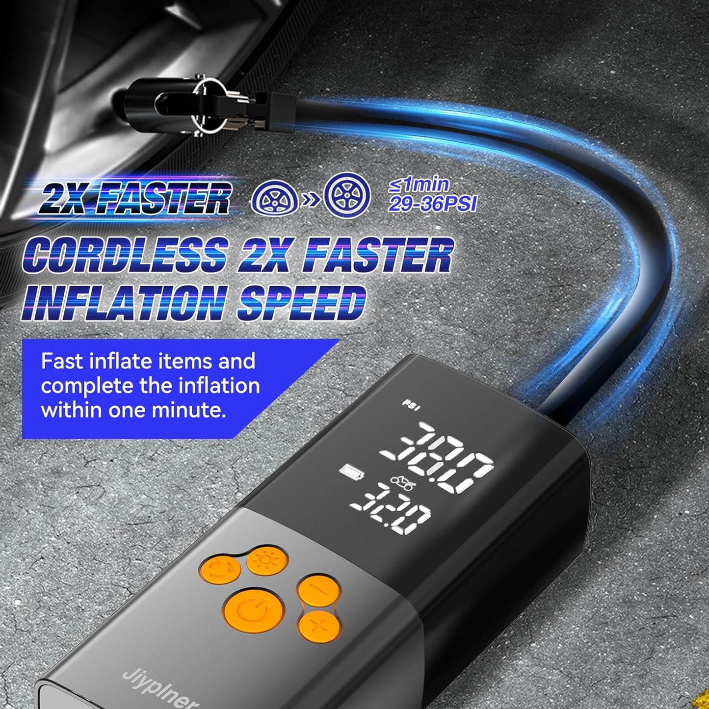 Jiyplner Tire Inflator Portable Air Compressor