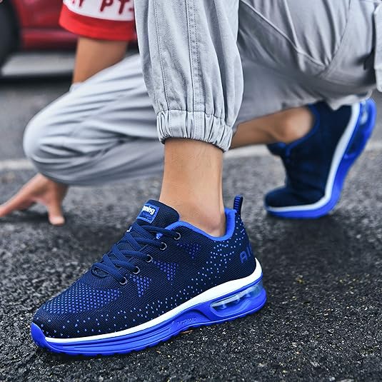 QAUPPE Men's Air Running Shoes – Lightweight Athletic Sneakers for Running, Tennis & Trail