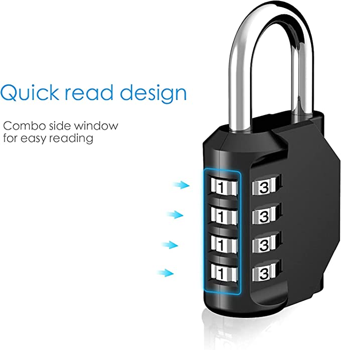 Combination Lock 4 Digit Outdoor Waterproof Padlock