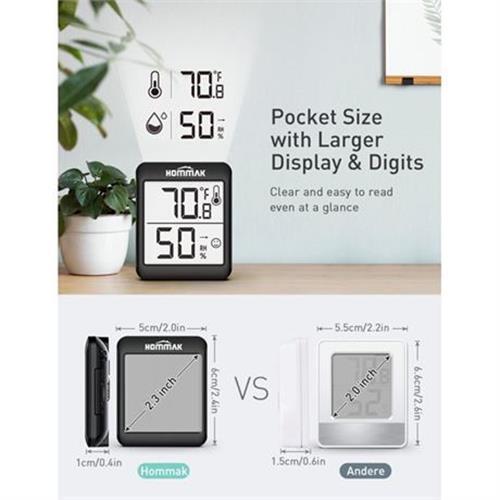 Hommak Digital Hygrometer Thermometer Humidity