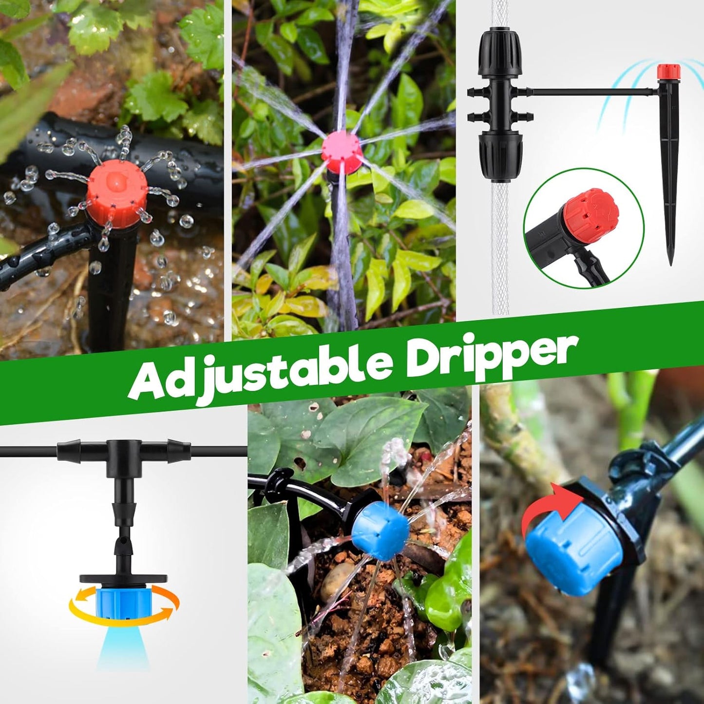 🌿 Professional 141FT Drip Irrigation Kit - Automatic Watering System