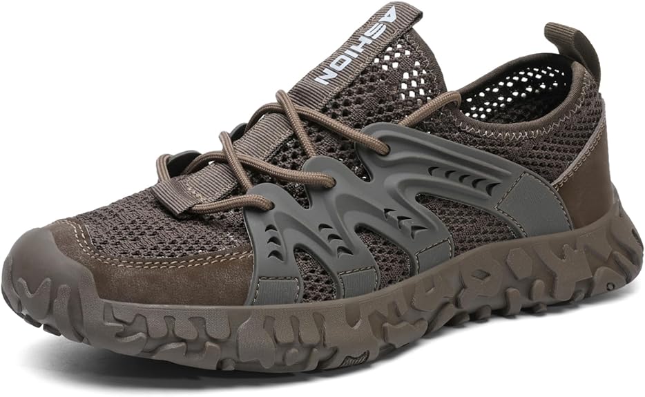 ASHION Shoes for Men Lightweight Breathable Slip On Walking Shoes Summer Quick Dry