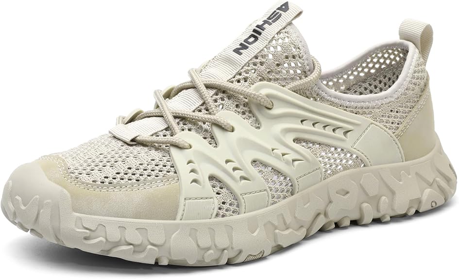 ASHION Shoes for Men Lightweight Breathable Slip On Walking Shoes Summer Quick Dry