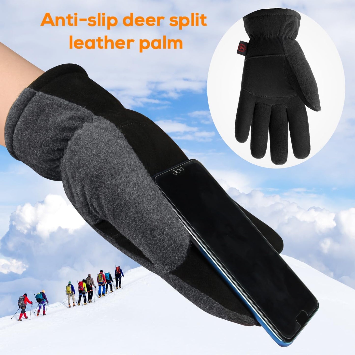 OZERO Winter Gloves for Men & Women ❄️ | Thermal Cold Weather Gloves for Running, Cycling, Driving