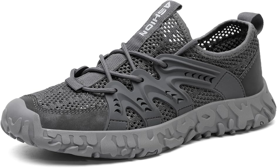 ASHION Shoes for Men Lightweight Breathable Slip On Walking Shoes Summer Quick Dry