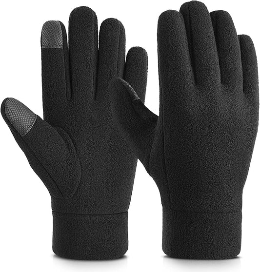 Cierto Warm Winter Gloves | Polar Fleece Thermal Gloves for Men & Women | Touchscreen Compatible