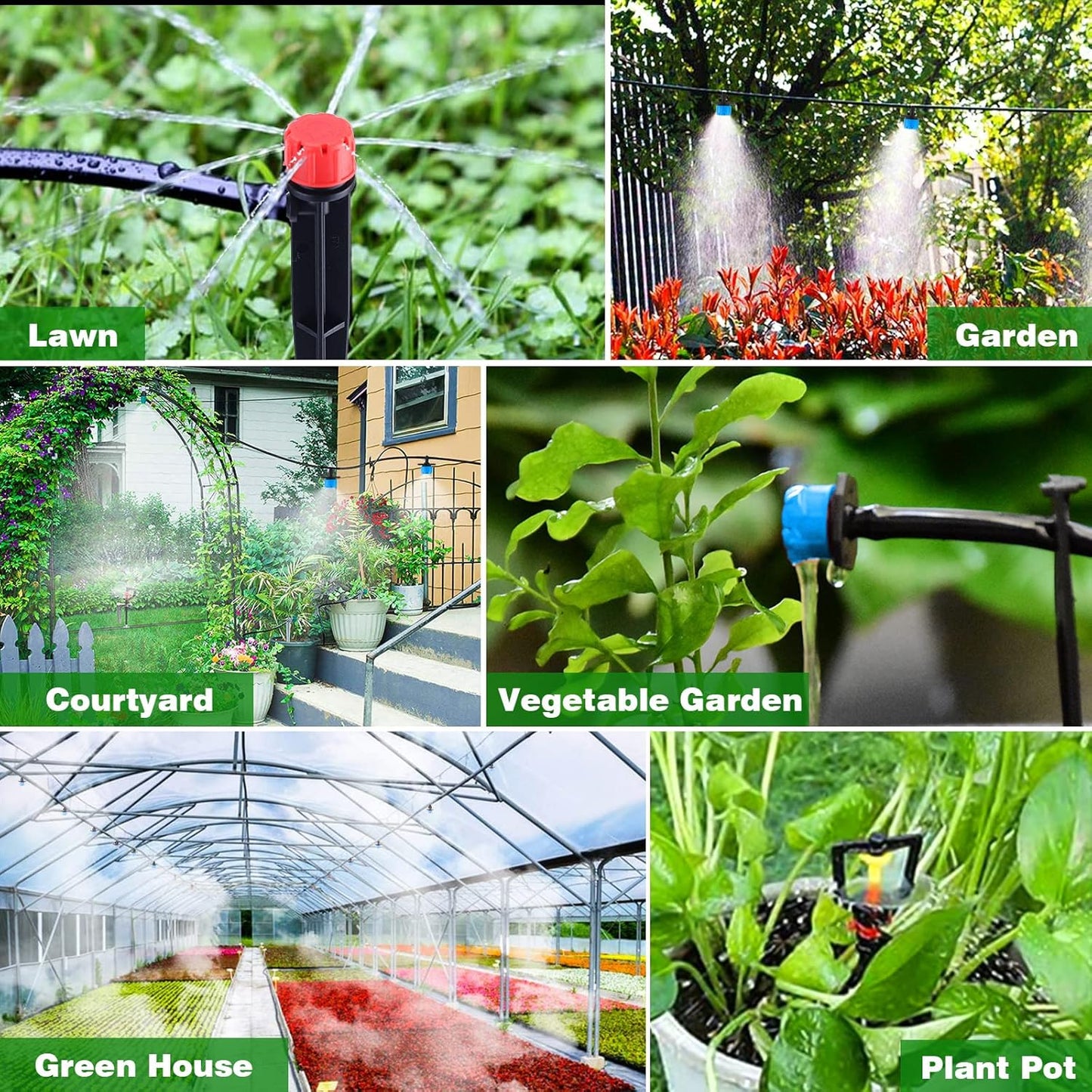 🌿 Professional 141FT Drip Irrigation Kit - Automatic Watering System