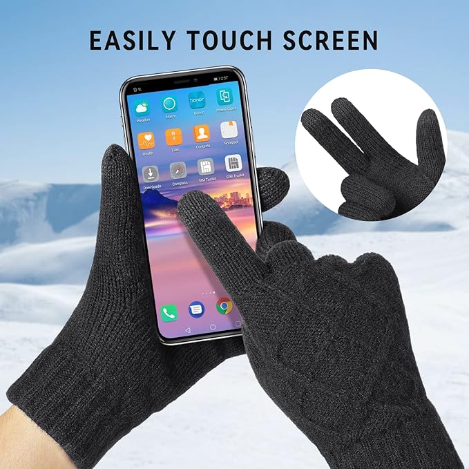 Cierto Women's Winter Gloves | Fashion Touchscreen Fleece Gloves ❄️ Elegant & Warm