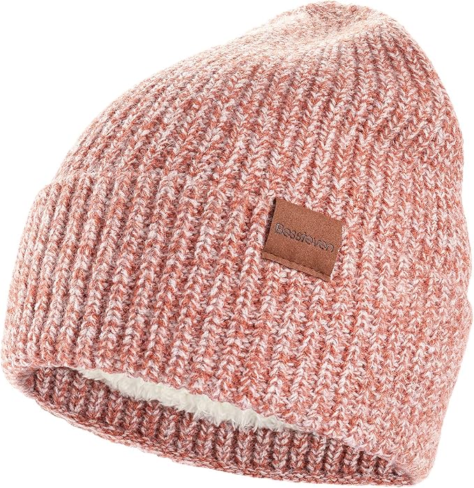 【🎄Perfect Winter Gift Beanie】BESSTEVEN Double Layer Knit Hat for Men & Women | Cold Weather Stretch Beanie for Skiing, Running, Daily Wear