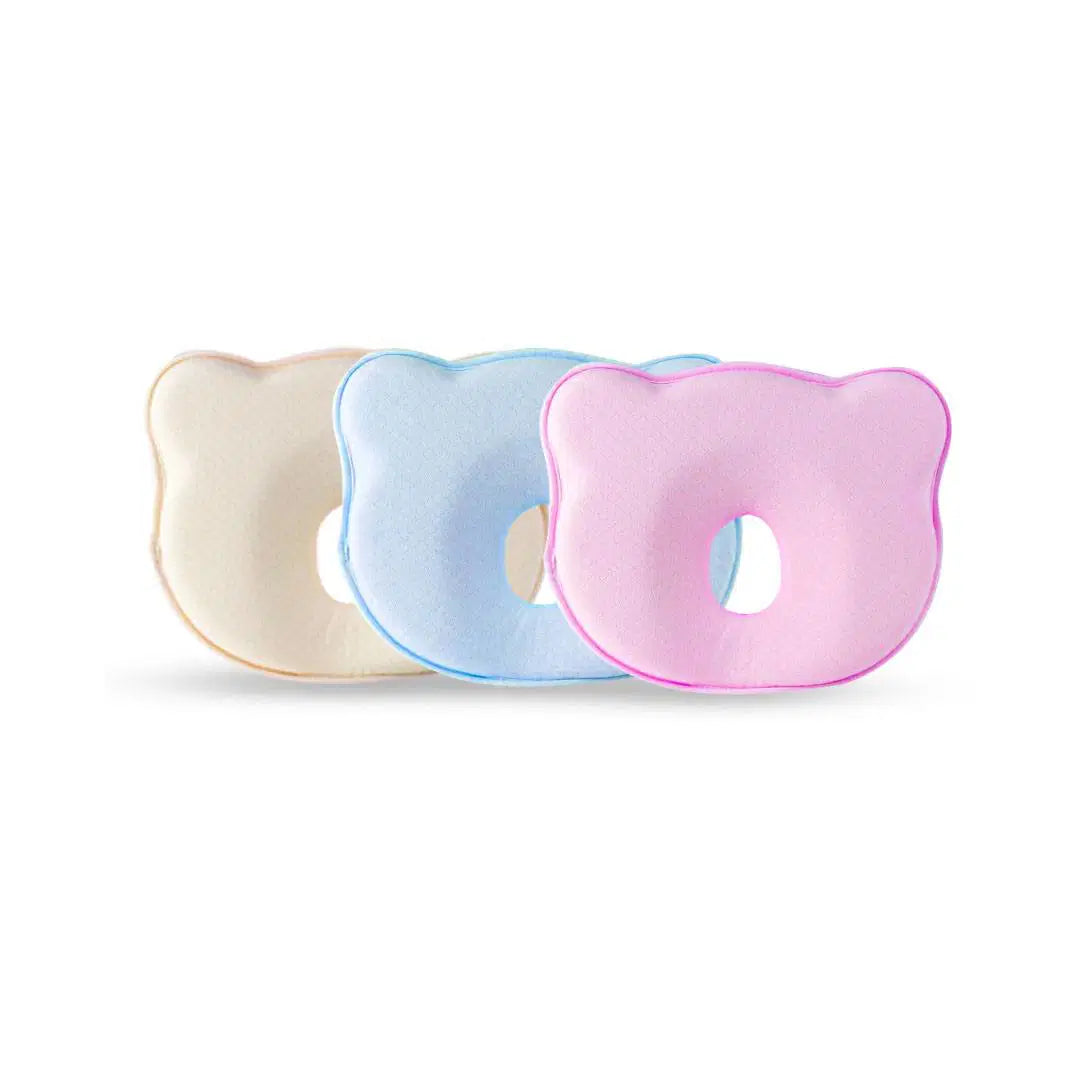 Soft Baby Pillow | 100% Organic Memory Foam | 3cm Thickness | Blue/Pink/Yellow